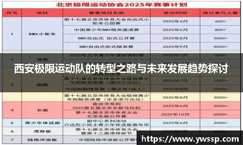 西安极限运动队的转型之路与未来发展趋势探讨